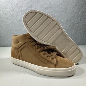 VINCE Fynn Beige High Top Sneaker Mens SIZE 8.5